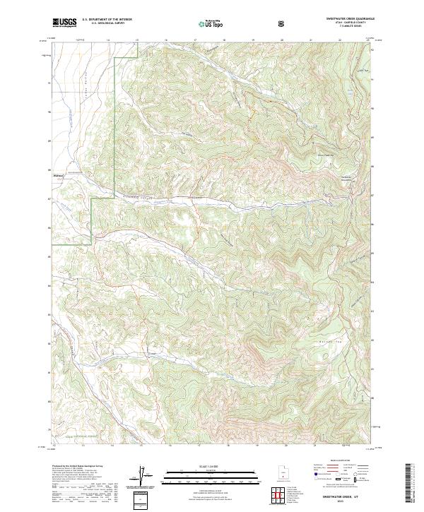 Sweetwater Creek, UT — USGS 7.5-minute topo (2023)