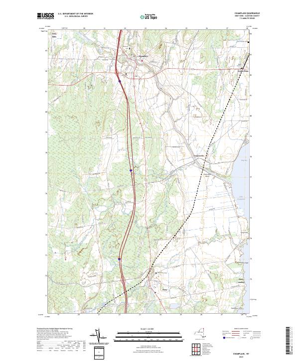 Champlain, NY — USGS 7.5-minute topo (2023)
