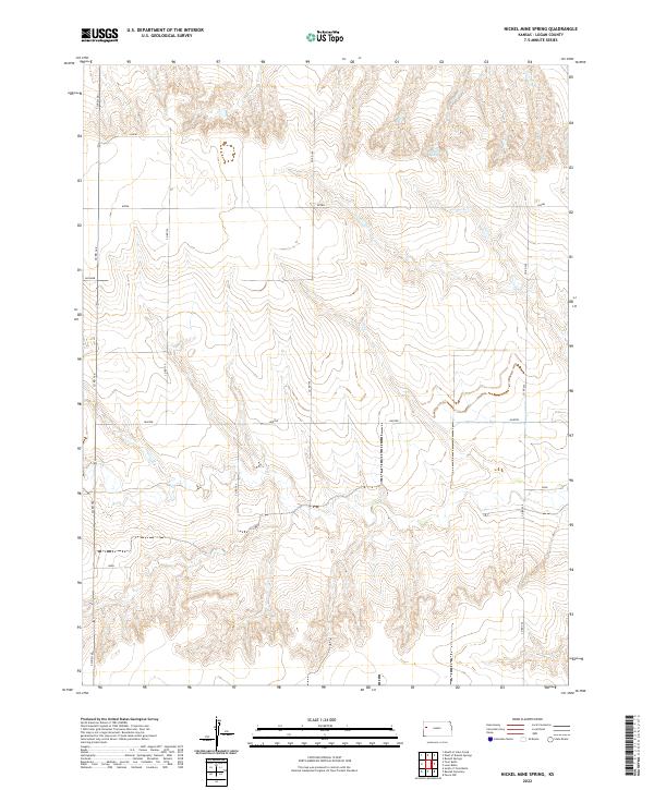 Nickel Mine Spring, KS — USGS 7.5-minute topo (2022)