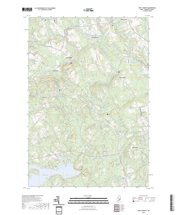 West Corinth, ME — USGS 7.5-minute topo (2024)