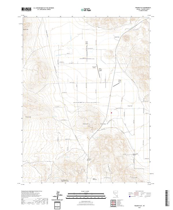 Fraser Flat, NV — USGS 7.5-minute topo (2021)