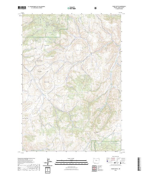 Funny Butte, OR — USGS 7.5-minute topo (2023)