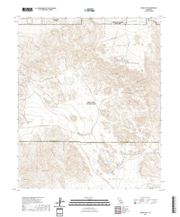 Indian Cove, CA — USGS 7.5-minute topo (2021)