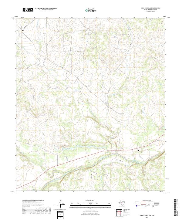 Clear Creek Lake, TX — USGS 7.5-minute topo (2022)