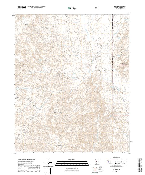 Wagoner, AZ — USGS 7.5-minute topo (2021)