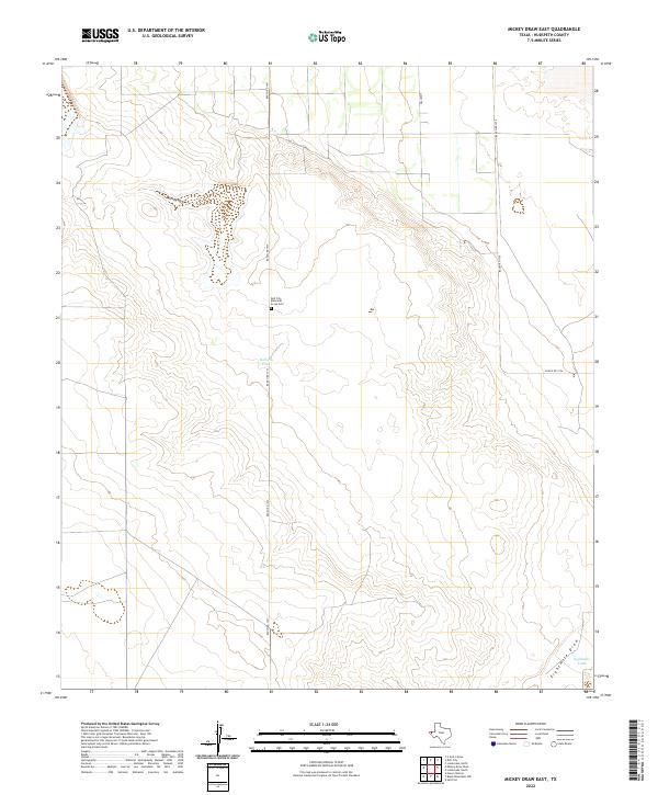 Mickey Draw East, TX — USGS 7.5-minute topo (2022)