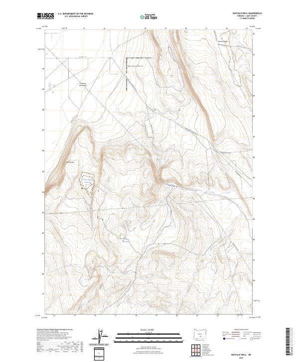 Buffalo Well, OR — USGS 7.5-minute topo (2023)