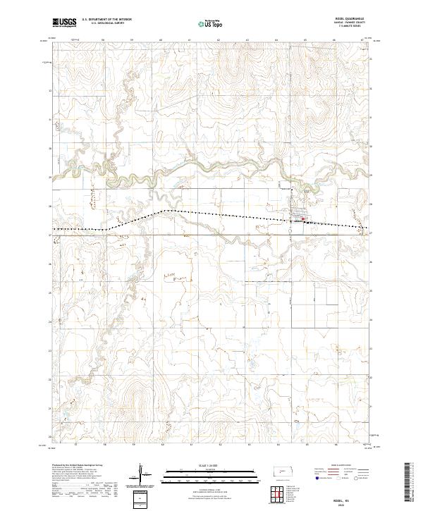 Rozel, KS — USGS 7.5-minute topo (2022)