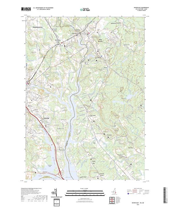 Dover East, NH-ME — USGS 7.5-minute topo (2024)