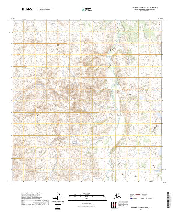 Talkeetna Mountains B-1 SE, AK — USGS 7.5-minute topo (2023)