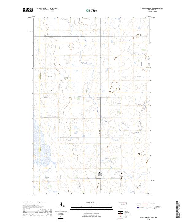 Hurricane Lake East, ND — USGS 7.5-minute topo (2024)