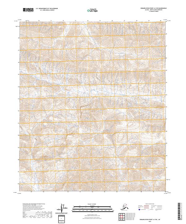 Demarcation Point A-3 SW, AK — USGS 7.5-minute topo (2023)
