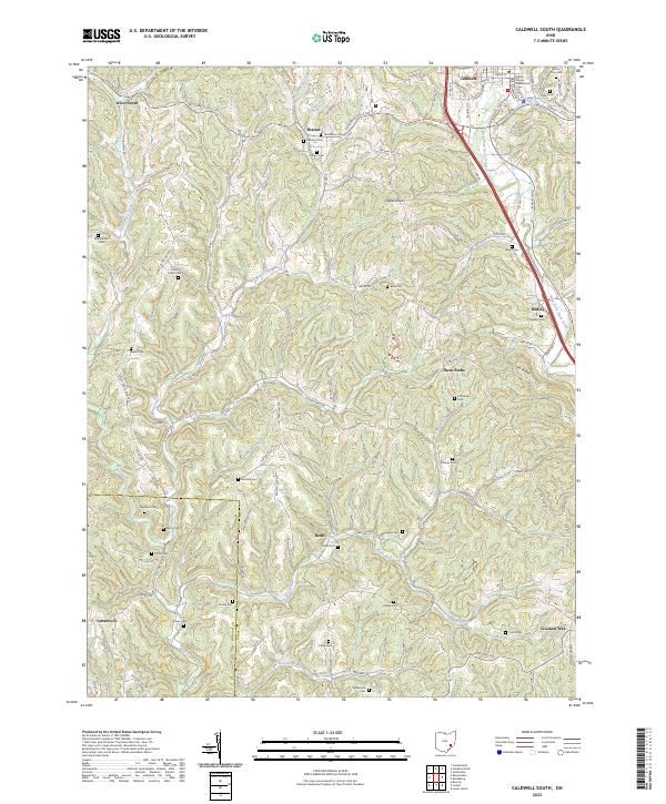 Caldwell South, OH — USGS 7.5-minute topo (2023)