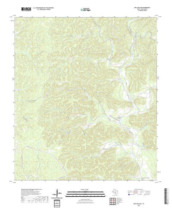 Owl Hollow, TX — USGS 7.5-minute topo (2022)