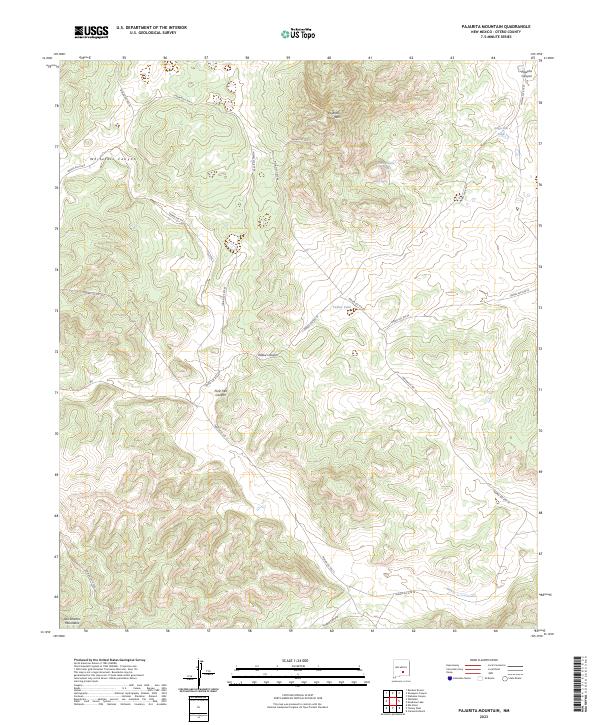Pajarita Mountain, NM — USGS 7.5-minute topo (2023)