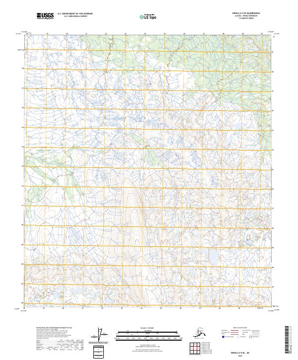 Denali A-5 SE, AK — USGS 7.5-minute topo (2023)