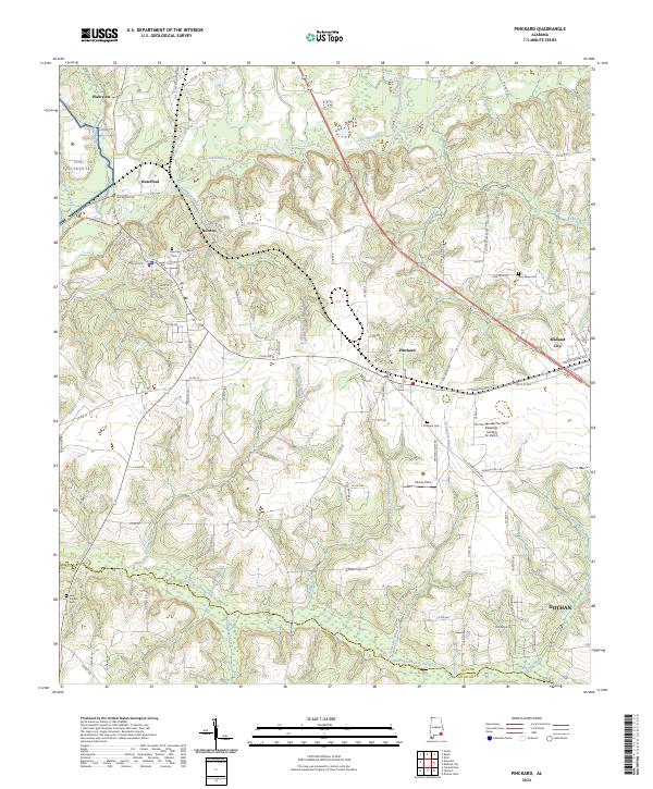 Pinckard, AL — USGS 7.5-minute topo (2024)