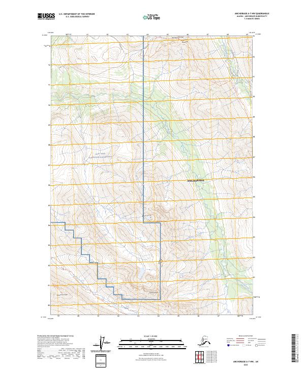 Anchorage A-7 NW, AK — USGS 7.5-minute topo (2023)