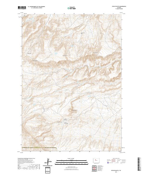 Potato Butte, WY — USGS 7.5-minute topo (2021)
