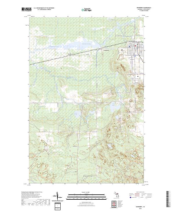 Newberry, MI — USGS 7.5-minute topo (2023)