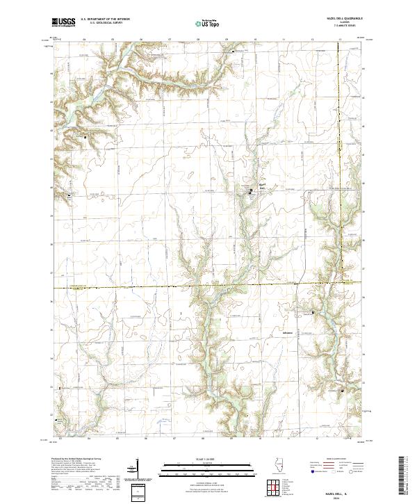 Hazel Dell, IL — USGS 7.5-minute topo (2024)