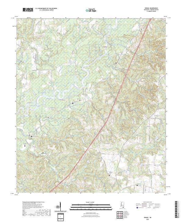 Vernal, MS — USGS 7.5-minute topo (2024)