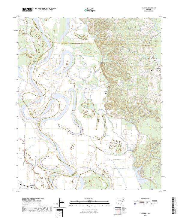 Boyd Hill, AR — USGS 7.5-minute topo (2024)