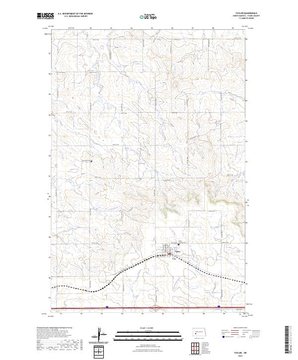 Taylor, ND — USGS 7.5-minute topo (2024)
