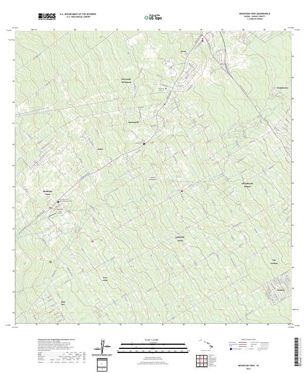 Mountain View, HI — USGS 7.5-minute topo (2024)