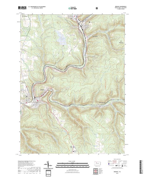 Ridgway, PA — USGS 7.5-minute topo (2023)
