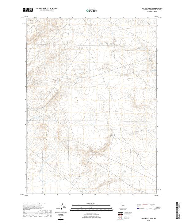 Simpson Gulch SW, WY — USGS 7.5-minute topo (2021)