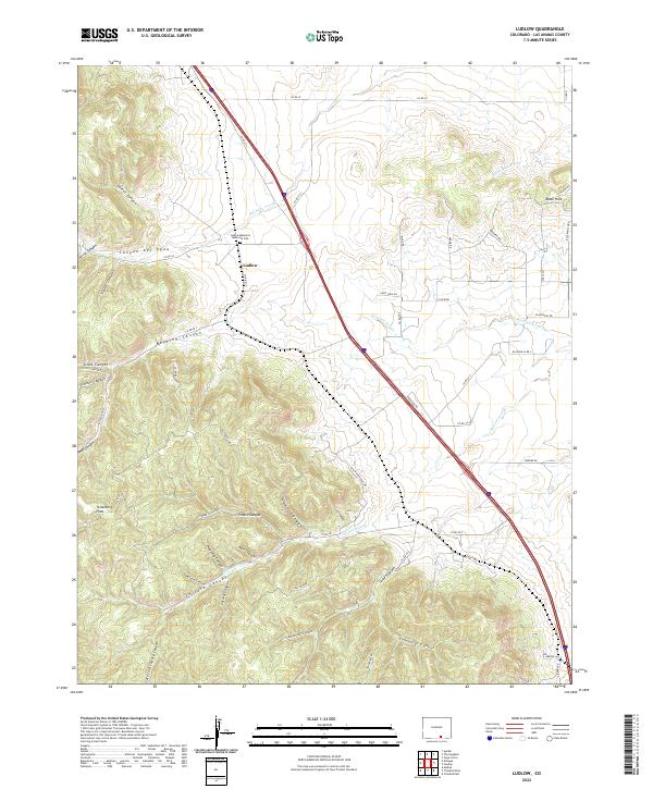 Ludlow, CO — USGS 7.5-minute topo (2022)