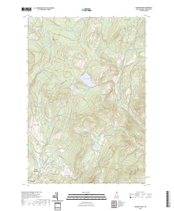 Diamond Pond, NH — USGS 7.5-minute topo (2024)