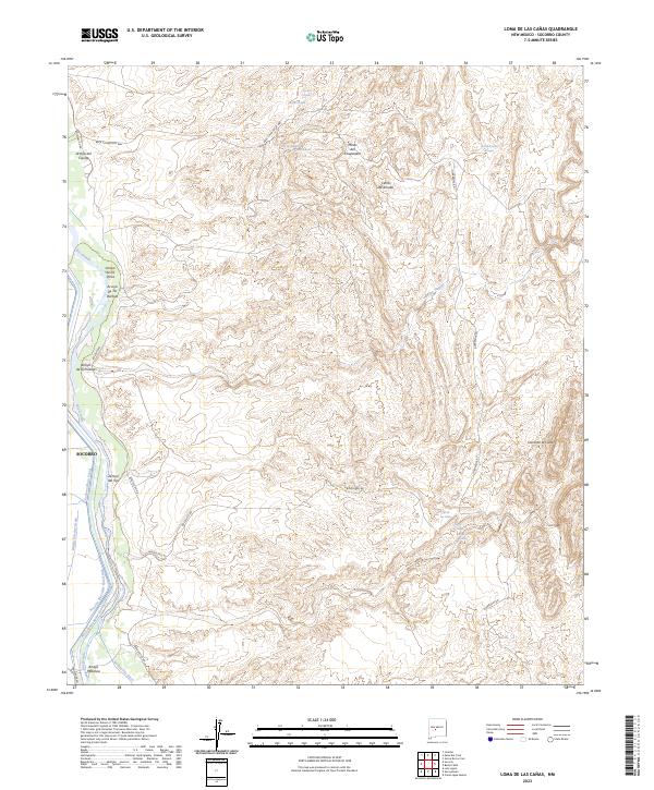 Loma De Las Canas, NM — USGS 7.5-minute topo (2023)