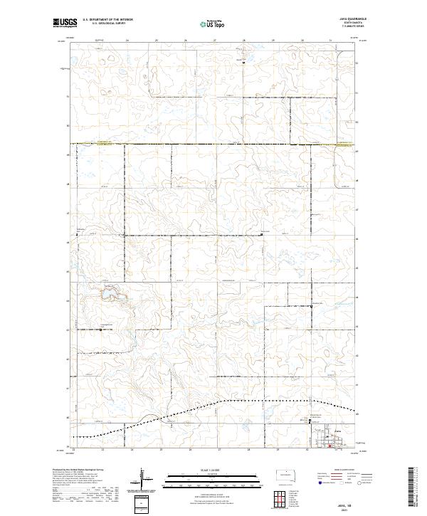 Java, SD — USGS 7.5-minute topo (2021)