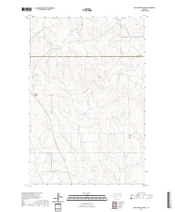 Rock Springs School, MT — USGS 7.5-minute topo (2024)