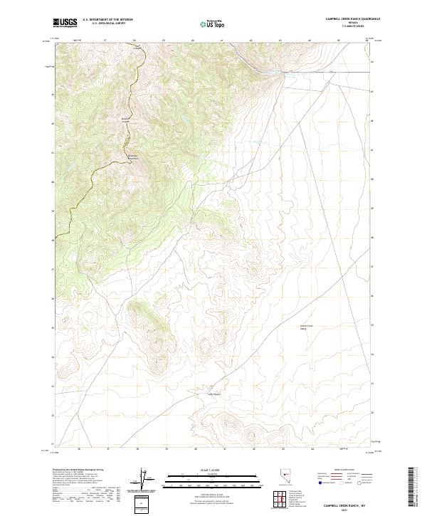 Campbell Creek Ranch, NV — USGS 7.5-minute topo (2021)