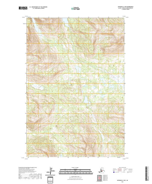 Afognak A-3 NE, AK — USGS 7.5-minute topo (2021)