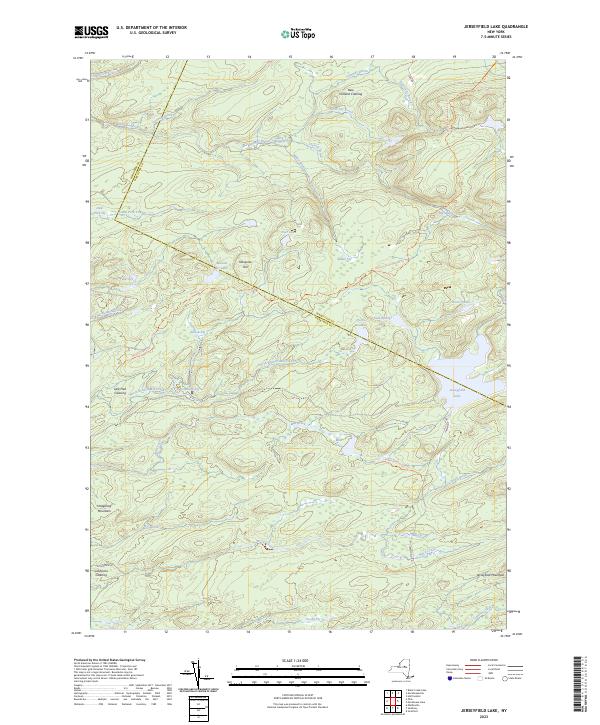 Jerseyfield Lake, NY — USGS 7.5-minute topo (2023)