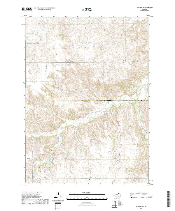 Orchard NW, NE — USGS 7.5-minute topo (2021)