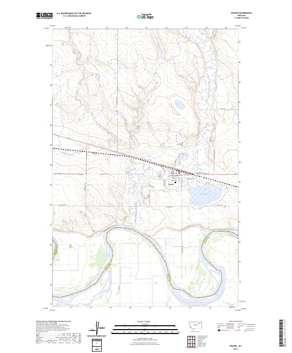Frazer, MT — USGS 7.5-minute topo (2024)