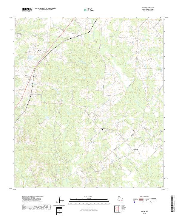 Edgar, TX — USGS 7.5-minute topo (2022)