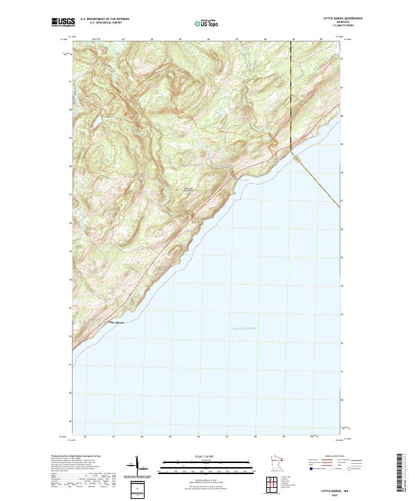 Little Marais, MN — USGS 7.5-minute topo (2022)