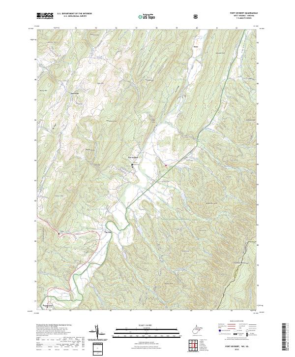 Fort Seybert, WV-VA — USGS 7.5-minute topo (2023)