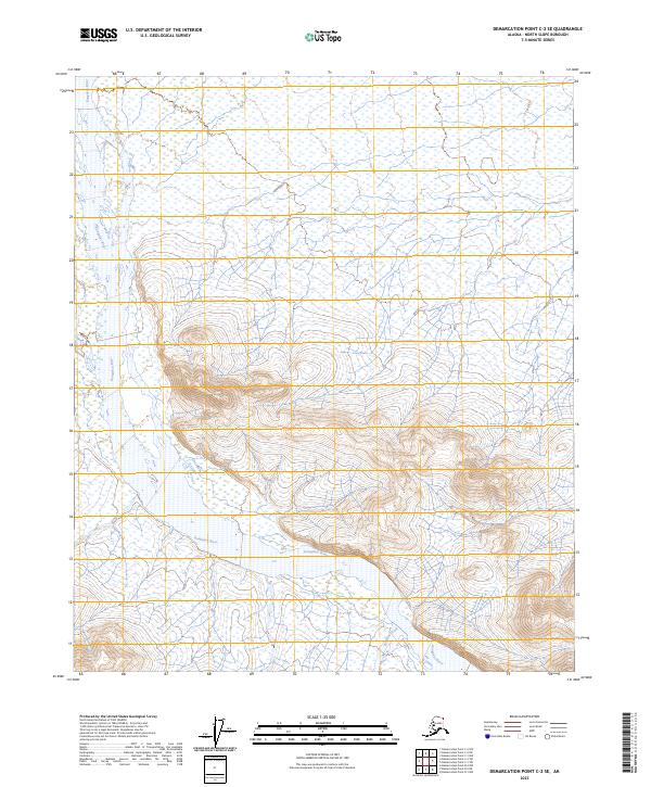 Demarcation Point C-2 SE, AK — USGS 7.5-minute topo (2023)
