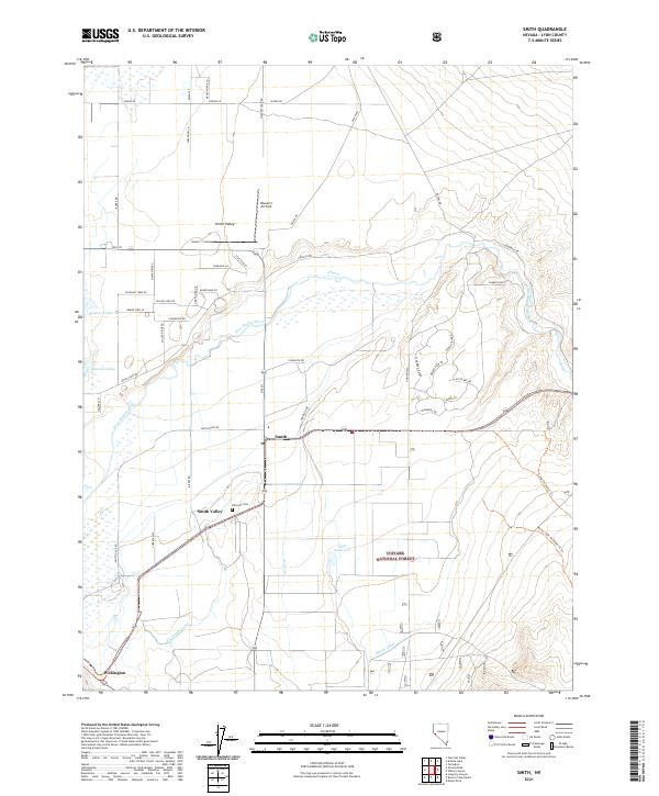 Smith, NV — USGS 7.5-minute topo (2021)