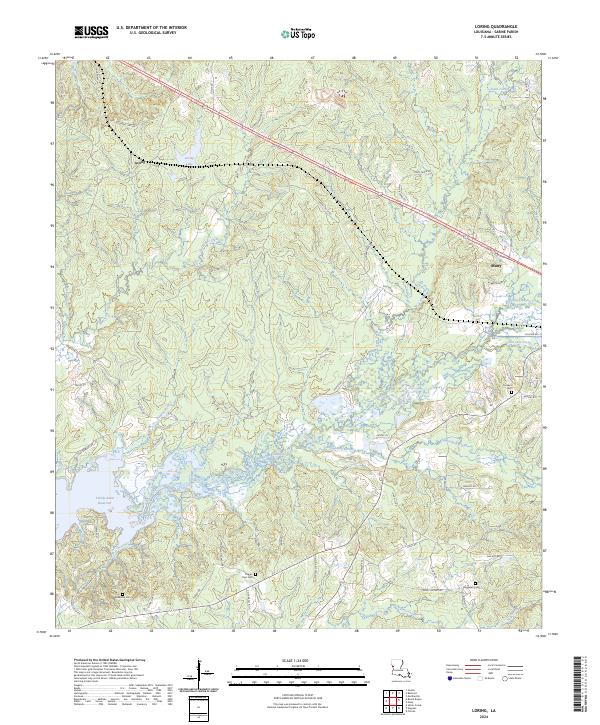 Loring, LA — USGS 7.5-minute topo (2024)