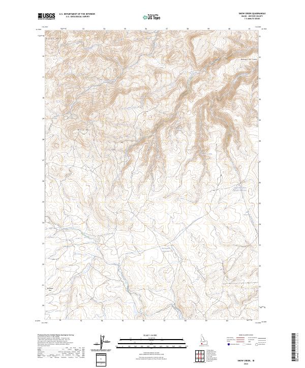 Snow Creek, ID — USGS 7.5-minute topo (2024)