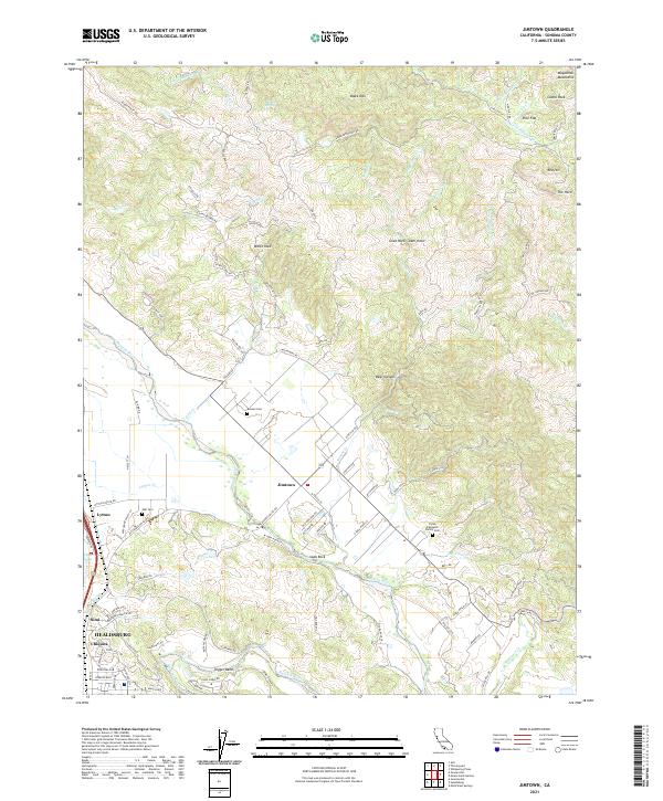Jimtown, CA — USGS 7.5-minute topo (2021)