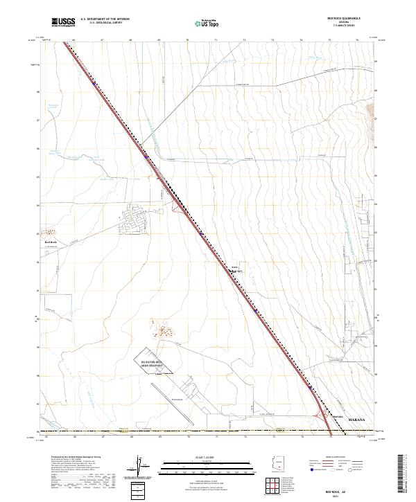 Red Rock, AZ — USGS 7.5-minute topo (2021)